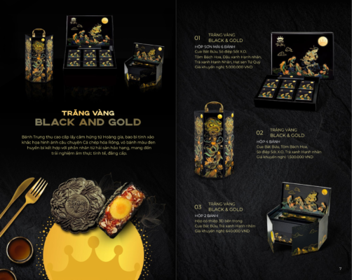 Bánh Trăng Vàng Black & Gold Kim Cương