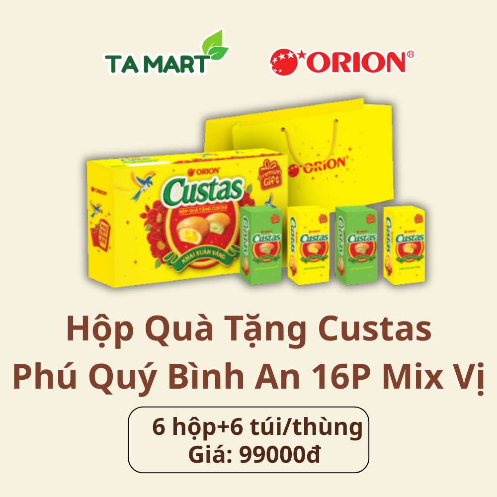Hộp Quà Tặng Custas Phú Quý Bình An 16P Mix Vị