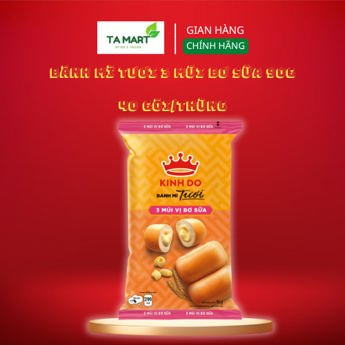 Bánh mì tươi Kinh Đô 3 múi bơ sữa 90g